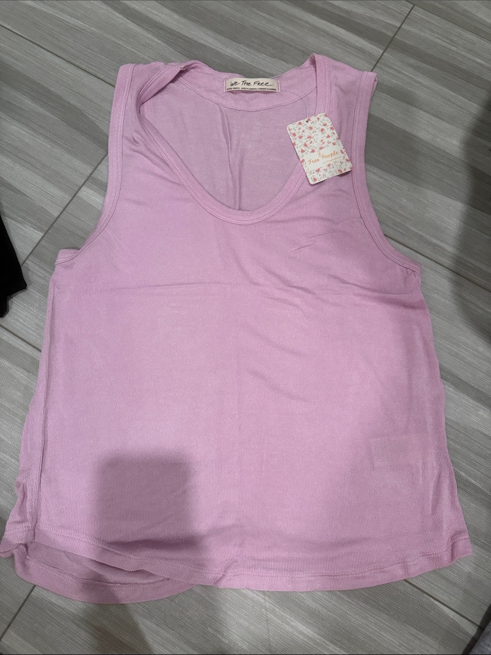 Free People Pastel Lilac Sleeveless Ribbed Tank